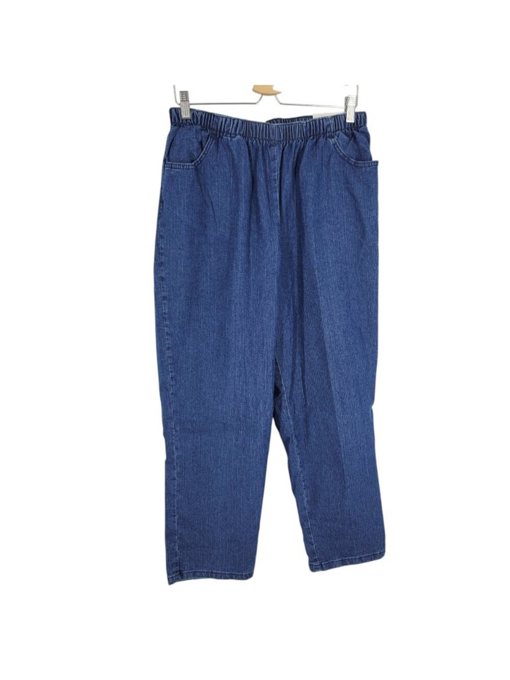 Chic Comfort Collection 18W Petite Pull On Jeans Stretch Denim Elastic Waist NWT